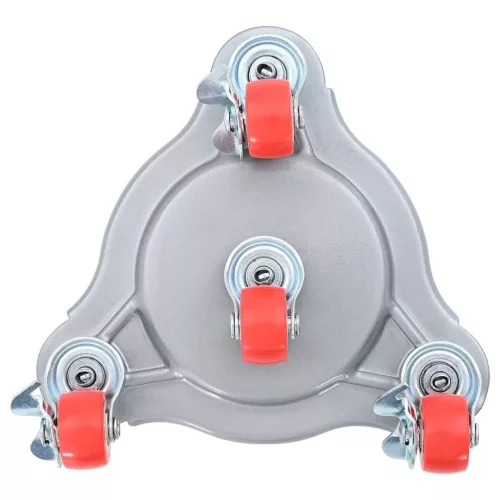  4 db bútorgörgő emelővel, 14,5x13,5x4 cm, acél, 400 kg