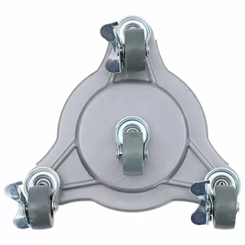  4 db bútorgörgő emelővel, 19x17,5x6 cm, acél, 1000 kg