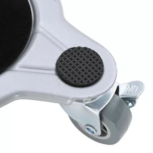  4 db bútorgörgő emelővel, 15,5x15,5x5,5 cm, acél, 1000 kg