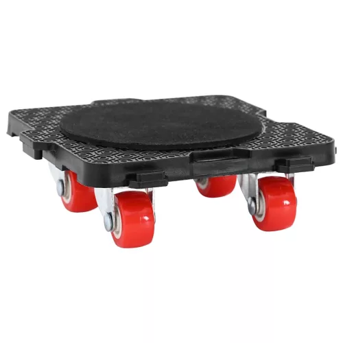  4 db fekete bútorgörgő emelővel, 13,5 x 13,5 x 4,2 cm, 300 kg