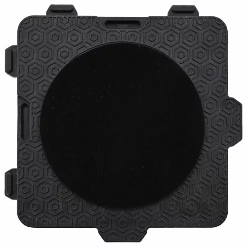  4 db fekete bútorgörgő emelővel, 13,5 x 13,5 x 4,2 cm, 300 kg