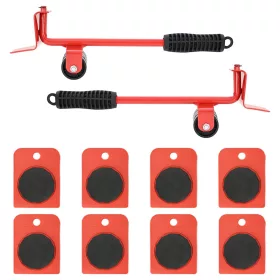  8 db piros bútorgörgő emelőkkel 9,8 x 7,5 x 3 cm 150 kg