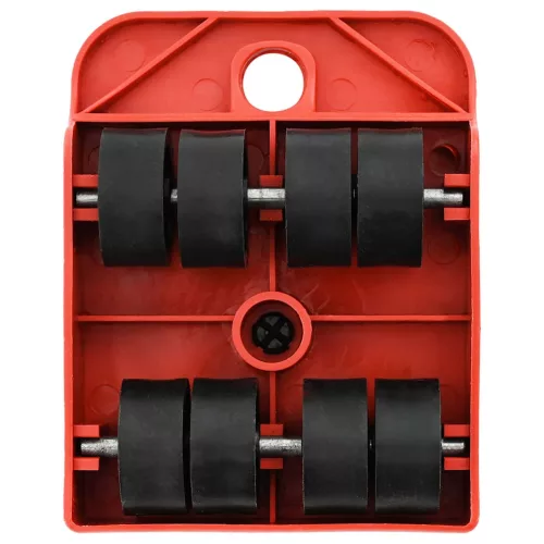  8 db piros bútorgörgő emelőkkel 9,8 x 7,5 x 3 cm 150 kg