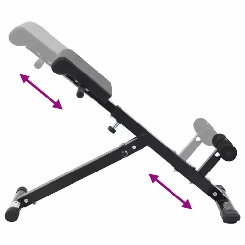  Hyperextension pad Fekete 100,5 x 70 x 78 cm Porszórt acél