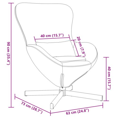 tojásfotel krém bársonyból