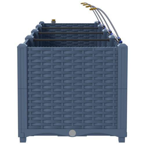  Kerti Ültetők Vízelvezető Rendszerrel 3 db Szürke