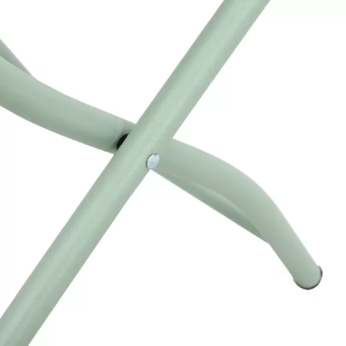  Összecsukható Kerti Székek 2 db Világos Mentás 42x52x82 cm Porszórt Acélból