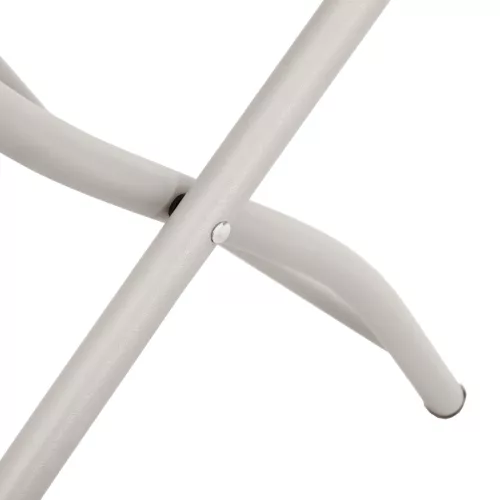  Összecsukható Kerti Székek 2 db Bézs 42x52x82 cm Porszórt Acél