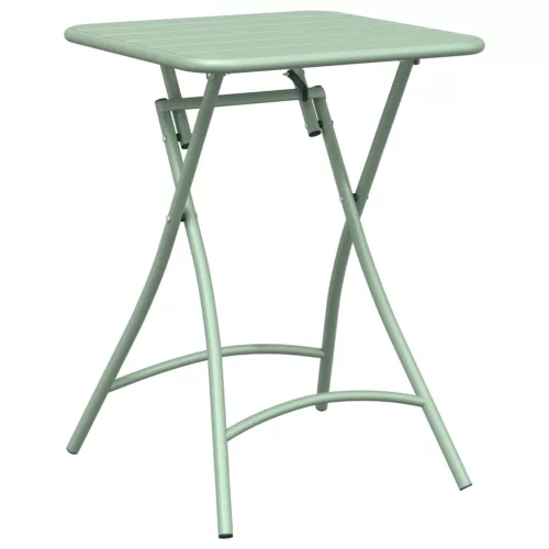  3 részes összecsukható bistró szett világos menta acélból