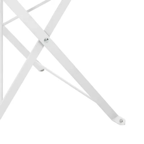  Összecsukható Kertiszék 2 db Fehér Acél