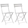 Összecsukható Kerti Székek 2 db Bézs Acél