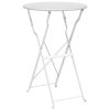  Összecsukható Bisztróasztal Fehér Ø50x71 cm Porbevonatos Acél