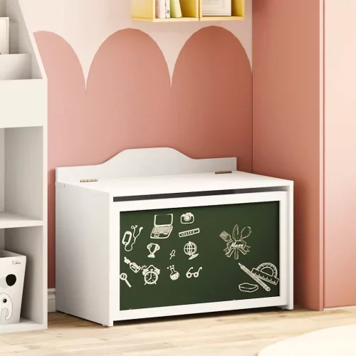  Játék Doboz tárolóval Fehér 73 x 33 x 55 cm Faanyag