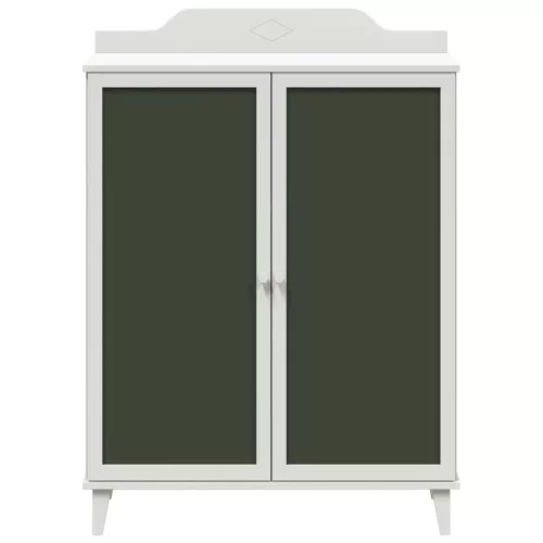  Táblafesték Szekrény polcokkal tárolóval ajtóval Fehér Faanyag