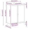  Táblafesték Szekrény polcokkal tárolóval ajtóval Fehér Faanyag