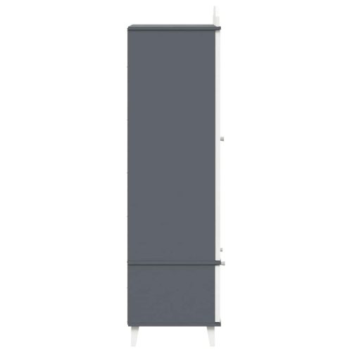  Krétával Írt Dresser fiókkal polcokkal Szürke és fehér Faanyag