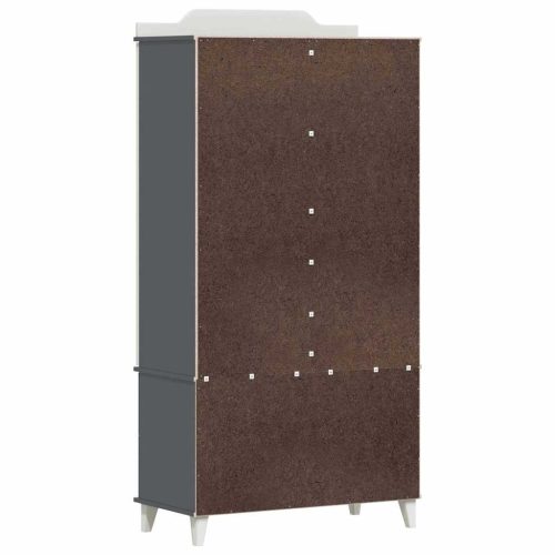  Krétával Írt Dresser fiókkal polcokkal Szürke és fehér Faanyag