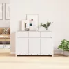  Oldalszekrény DRAMMEN" Fehér 114x43x75,5 cm Tömbfa Fenyő"