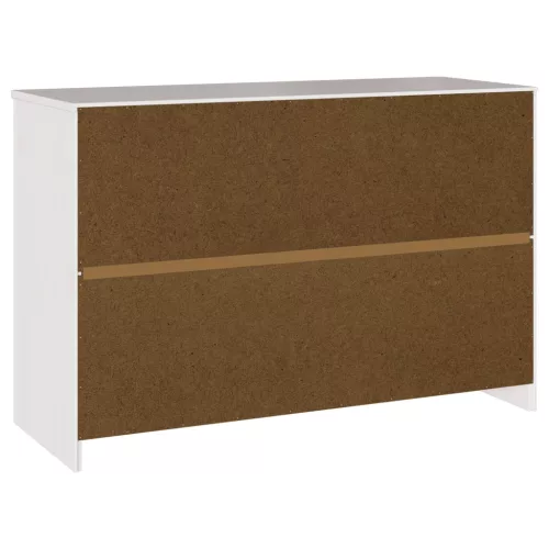  Oldalszekrény DRAMMEN" Fehér 114x43x75,5 cm Tömbfa Fenyő"