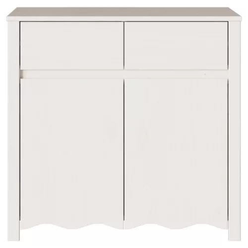  Oldalszekrény DRAMMEN" Fehér 79x43x75,5 cm Tömbfenyő"