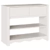  Konzolasztal DRAMMEN" Fehér 89,5x37x73 cm Szilárd Fenyőfa"