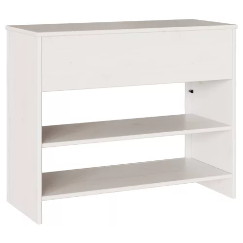  Konzolasztal DRAMMEN" Fehér 89,5x37x73 cm Szilárd Fenyőfa"