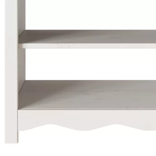  Konzolasztal DRAMMEN" Fehér 89,5x37x73 cm Szilárd Fenyőfa"