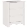  Éjjeli Asztal DRAMMEN" Fehér 45x35x56 cm Tömbfa Fenyő"