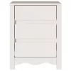  Éjjeli Asztal DRAMMEN" Fehér 45x35x56 cm Tömbfa Fenyő"