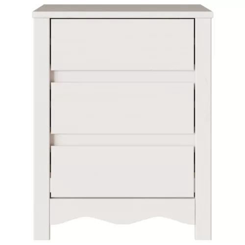  Éjjeli Asztal DRAMMEN" Fehér 45x35x56 cm Tömbfa Fenyő"