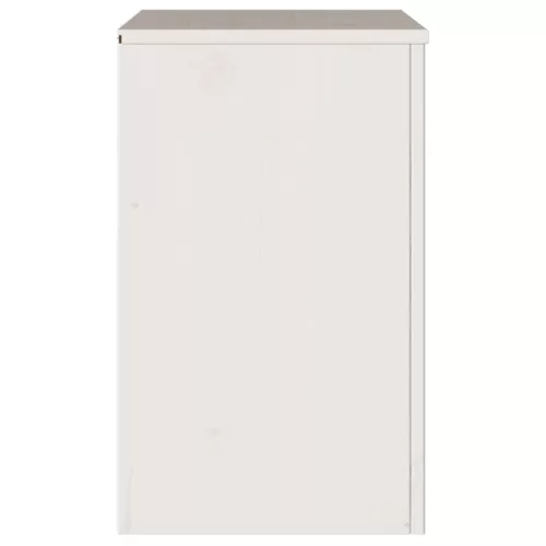  Éjjeli Asztal DRAMMEN" Fehér 45x35x56 cm Tömbfa Fenyő"