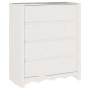  Fiókos szekrény DRAMMEN" Fehér 76,5x40x91 cm Tömbfa Fenyő"