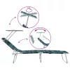  2 db-os Összecsukható napozóágy napernyő Levélmintás 600D Oxford Szövet