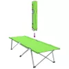  Összecsukható Kempingágy Sötétzöld Fémkeret szövet felülettel