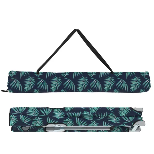  Összecsukható Kemping Ágyak 2 db Hordtáskával Levél Mintázat 600D Oxford Szövet