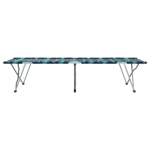  Összecsukható Kemping Ágyak 2 db Hordtáskával Levél Mintázat 600D Oxford Szövet