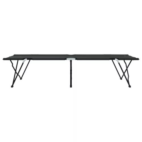  Összecsukható Napozóágy Hordozótáskával Fekete 600D Oxford Anyag