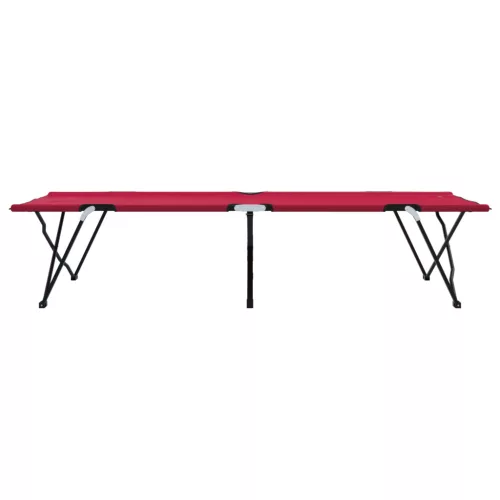  Összecsukható napozóágyak hordozótáskával 2 db Piros 600D Oxford anyagból