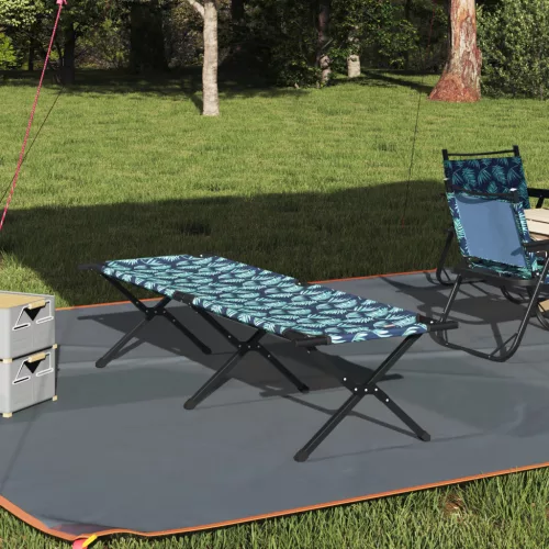  Összecsukható napágy hordtáskával Levél minta 600D Oxford szövet