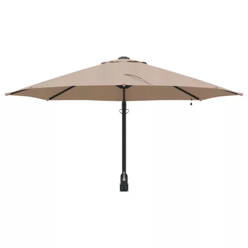  Falra szerelhető kerti napernyő LED-del Topszínű 248 cm