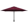  Falra Szerelhető Kerti Napernyő LED-del Burgundi Vörös 248 cm