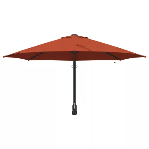  Falra Szerelhető Kert Napernyő LED-del Terrakotta 248 cm