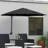  Fali rögzítésű kertiparaván LED-del Fekete 248 cm