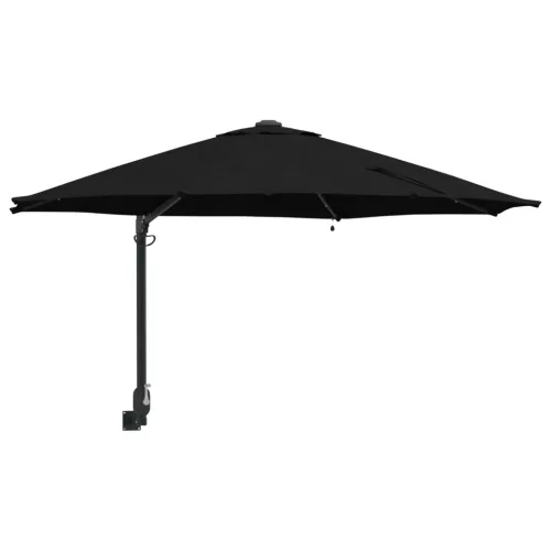  Fali rögzítésű kertiparaván LED-del Fekete 248 cm