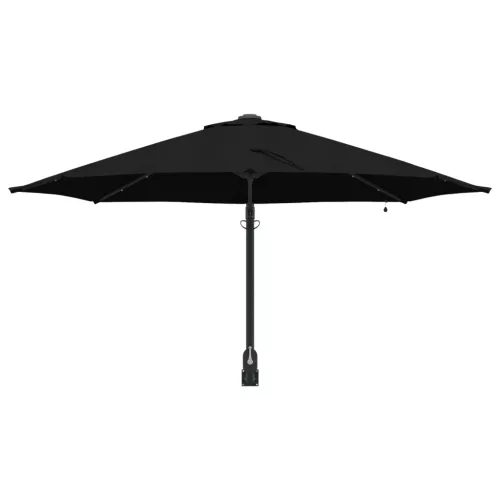  Fali rögzítésű kertiparaván LED-del Fekete 248 cm