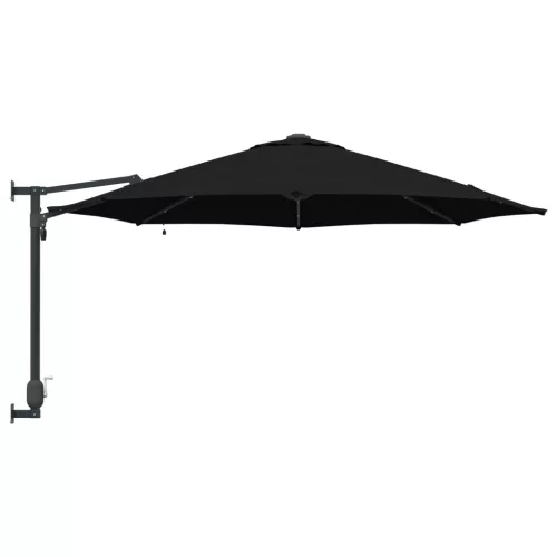  Fali rögzítésű kertiparaván LED-del Fekete 248 cm