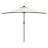  Fél Kerti Napernyő Alumínium Polccal, Homok Színben, 294 cm