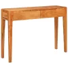  Konzolasztal fiókkal Barna 110 x 30 x 80 cm tömör akácfa