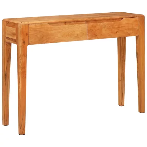  Konzolasztal fiókkal Barna 110 x 30 x 80 cm tömör akácfa