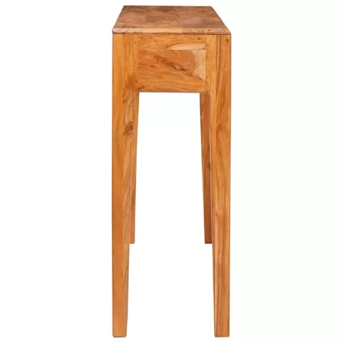  Konzolasztal fiókkal Barna 110 x 30 x 80 cm tömör akácfa